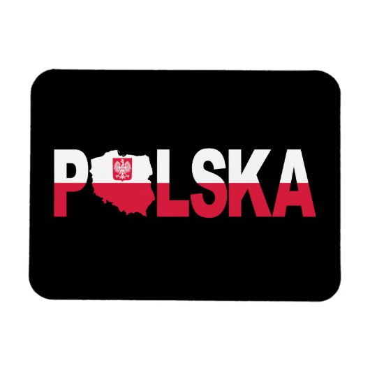 Polska Polen - Flaggenplan Magnet (Horizontal)