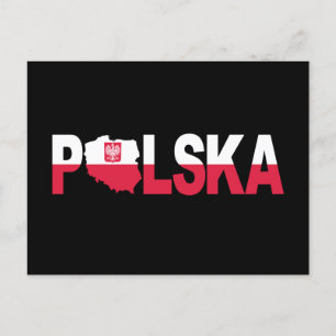 Polska Polen - Flaggenplan Postkarte