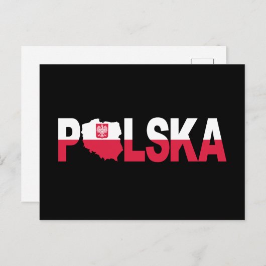 Polska Polen - Flaggenplan Postkarte (Vorne/Hinten)