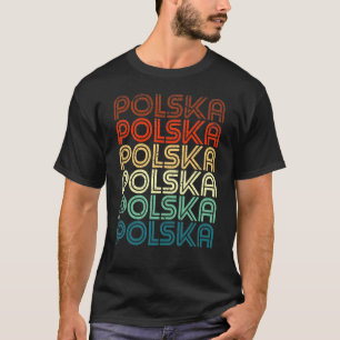 Polska Polen Polnischer Stolz Retro Vintage Design T-Shirt