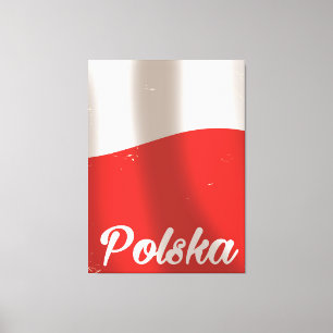 Polska, Polen Vintage Reiseplakat Leinwanddruck