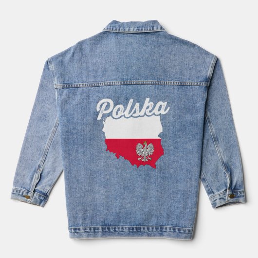 Polska Polska Polen 1 Jeansjacke (Rückseite)