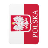 Polska Polska polnische Flagge Coat of Arms Flex M Magnet (Vertikal)
