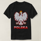 Polska Polska Polska-Polnischer Wappen Weißer Adle T-Shirt (Design vorne)