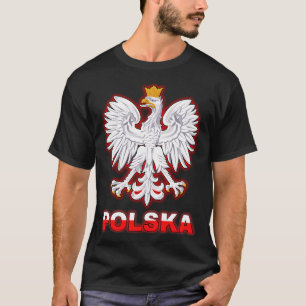 Polska Polska Polska-Polnischer Wappen Weißer Adle T-Shirt