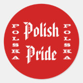Polska Pride Polska Runder Aufkleber (Vorderseite)
