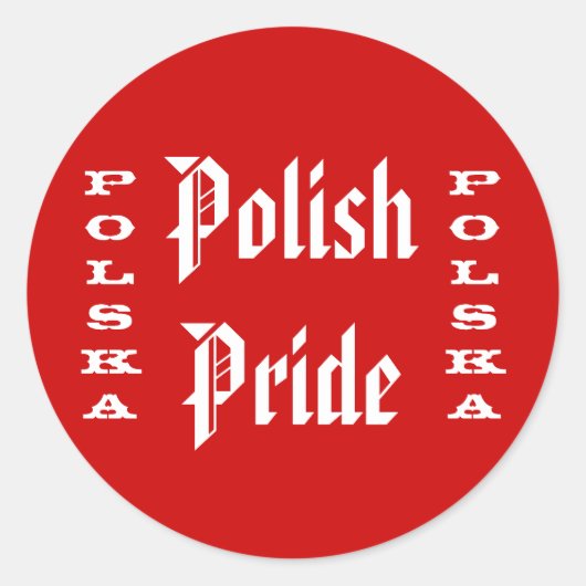 Polska Pride Polska Runder Aufkleber (Vorderseite)
