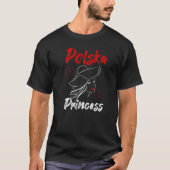 Polska Princess Polnisch Girl Polen Rote Lippen Po T-Shirt (Vorderseite)
