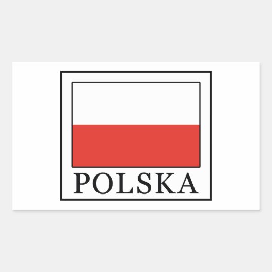 Polska Rechteckiger Aufkleber (Vorderseite)