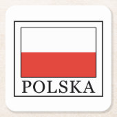 Polska Rechteckiger Pappuntersetzer (Vorderseite)