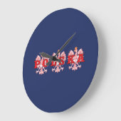 Polska Red Eagles Große Wanduhr (Winkel)
