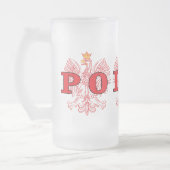Polska Red Eagles Mattglas Bierglas (Links)