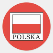 Polska Runder Aufkleber (Vorderseite)