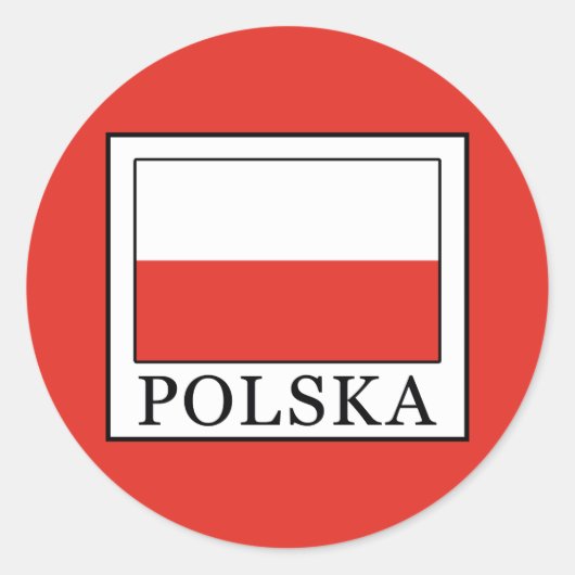 Polska Runder Aufkleber (Vorderseite)