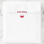 Polska Runder Aufkleber (Tasche)