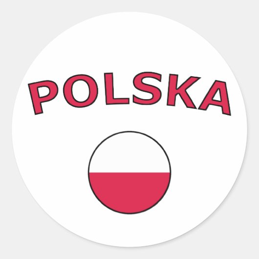 Polska Runder Aufkleber (Vorderseite)