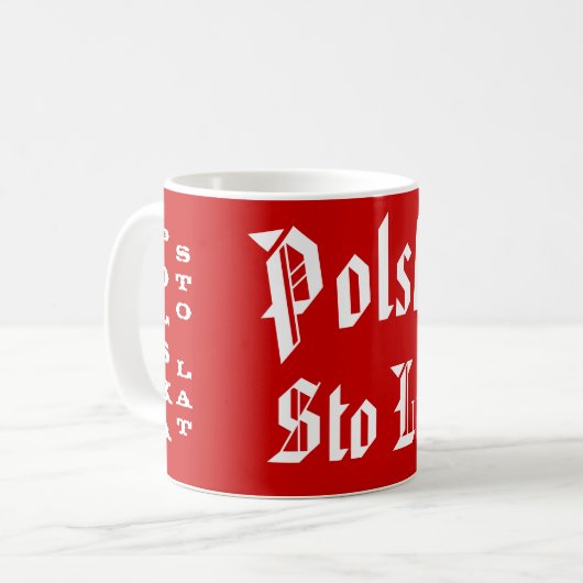 Polska Sto Lat Kaffeetasse (Vorderseite Links)