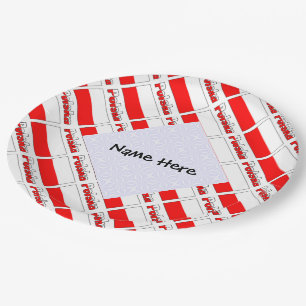 Polska und personalisierte polnische Flagge  Pappteller
