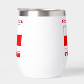 Polska und Polnisch Flag Red Personalization Therm (Rechts)
