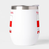 Polska und Polnisch Flag Red Personalization Therm (Links)