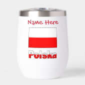 Polska und Polnisch Flag Red Personalization Therm (Vorderseite)