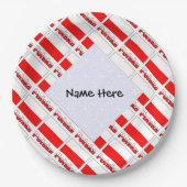 Polska und polnische Flagge geteert Personalisiert Pappteller (Vorderseite)