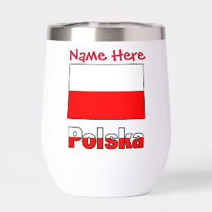 Polska und Polnische Flagge Rot Personalisierung T