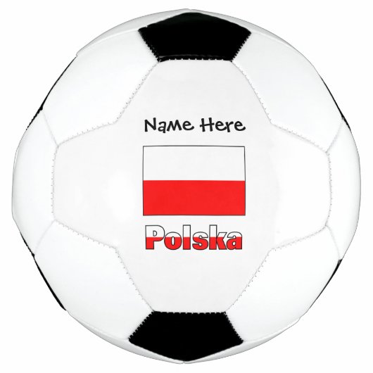 Polska und Polnischer Flag-Fußballball Fußball (Vorderseite)