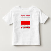 Polska und Polnischer Flaggen - Rote Personalisier Kleinkind T-shirt (Vorderseite)