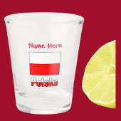 Polska und Polnischer Flaggen - Rote Personalisier Schnapsglas