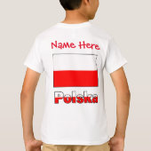Polska und Polnischer Flaggen - Rote Personalisier T-Shirt (Rückseite)