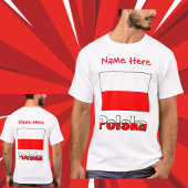 Polska und Polnischer Flaggen - Rote Personalisier T-Shirt