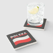 Polska-Untersetzer Steinuntersetzer (Seitenansicht)