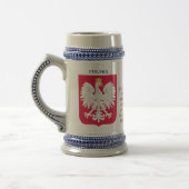 Polska-Wappen (Wappen) Personalisiert Bierglas (Links)