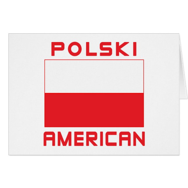 Polski American Flag (Vorderseite (Horizontal))
