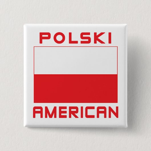 Polski American Flag Button (Vorderseite)