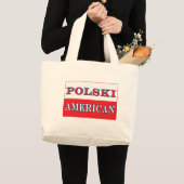 Polski American Flag Jumbo Stoffbeutel (Vorderseite (Produkt))