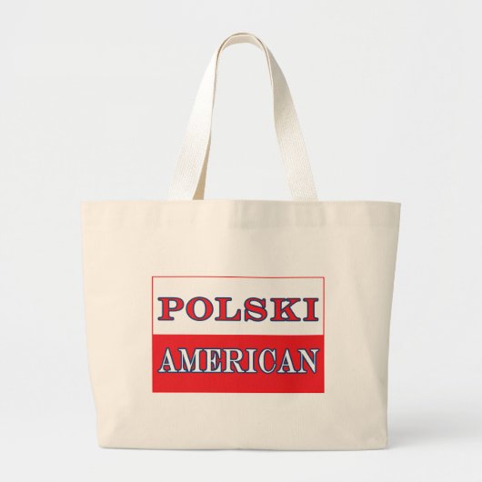 Polski American Flag Jumbo Stoffbeutel (Vorne)