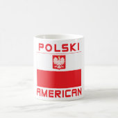 Polski American Flag Kaffeetasse (Mittel)