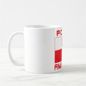 Polski American Flag Kaffeetasse (Links)