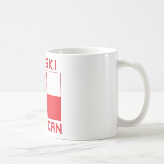 Polski American Flag Kaffeetasse (Rechts)