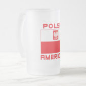 Polski American Flag Mattglas Bierglas (Vorderseite Links)