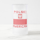 Polski American Flag Mattglas Bierglas (Mittel)