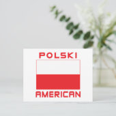 Polski American Flag Postkarte (Stehend Vorderseite)