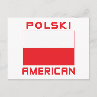Polski American Flag Postkarte