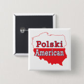 Polski American Map Button (Vorne & Hinten)