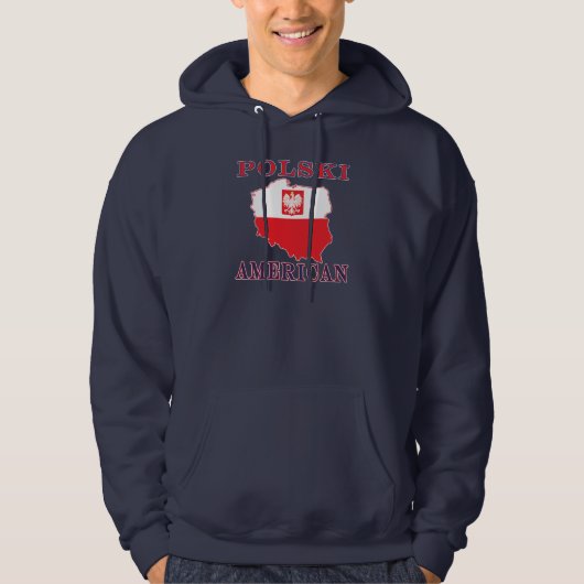 Polski American Map Hoodie (Vorderseite)