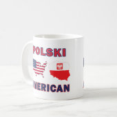 Polski American Map Kaffeetasse (Vorderseite Links)