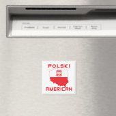 Polski American Map Magnet (In Situ (Geschirrspüler))