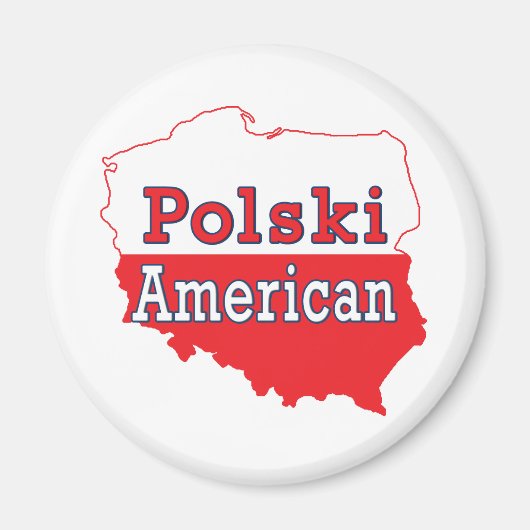 Polski American Map Magnet (Vorne)